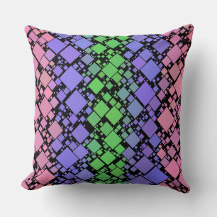 Groovy Boho Retro Mod Geometric Trigender Pride Cushion