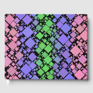 Groovy Boho Retro Mod Geometric Trigender Pride Guest Book