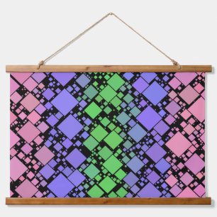 Groovy Boho Retro Mod Geometric Trigender Pride Hanging Tapestry