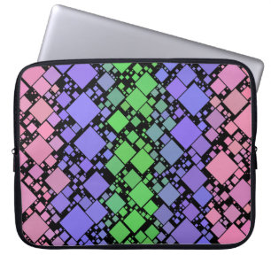 Groovy Boho Retro Mod Geometric Trigender Pride Laptop Sleeve