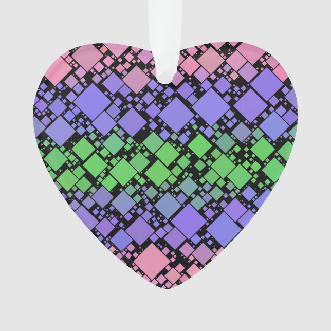 Groovy Boho Retro Mod Geometric Trigender Pride Ornament (Front)