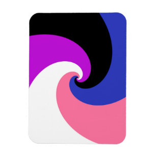 Groovy Boho Spiral Abstract Genderfluid Pride Flag Magnet