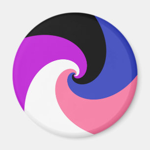 Groovy Boho Spiral Abstract Genderfluid Pride Flag Magnet
