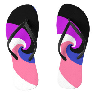 Groovy Boho Spiral Abstract Genderfluid Pride Flag Thongs