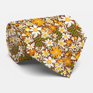 Groovy Boho Spring Blooms Neck Tie