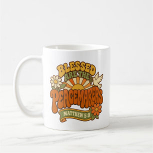 Groovy Boho Sunburst Gift Scripture Peace Keepsake Coffee Mug