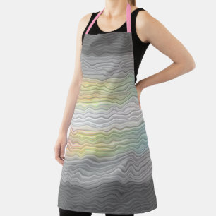 Groovy Boho Trippy Abstract Demifluid Pride Flag Apron
