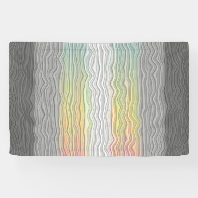 Groovy Boho Trippy Abstract Demifluid Pride Flag Banner (Horizontal)