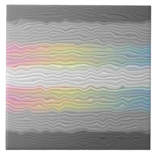 Groovy Boho Trippy Abstract Demifluid Pride Flag Ceramic Tile