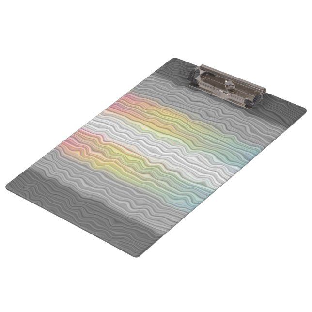 Groovy Boho Trippy Abstract Demifluid Pride Flag Clipboard (Angled)