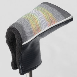 Groovy Boho Trippy Abstract Demifluid Pride Flag Golf Head Cover