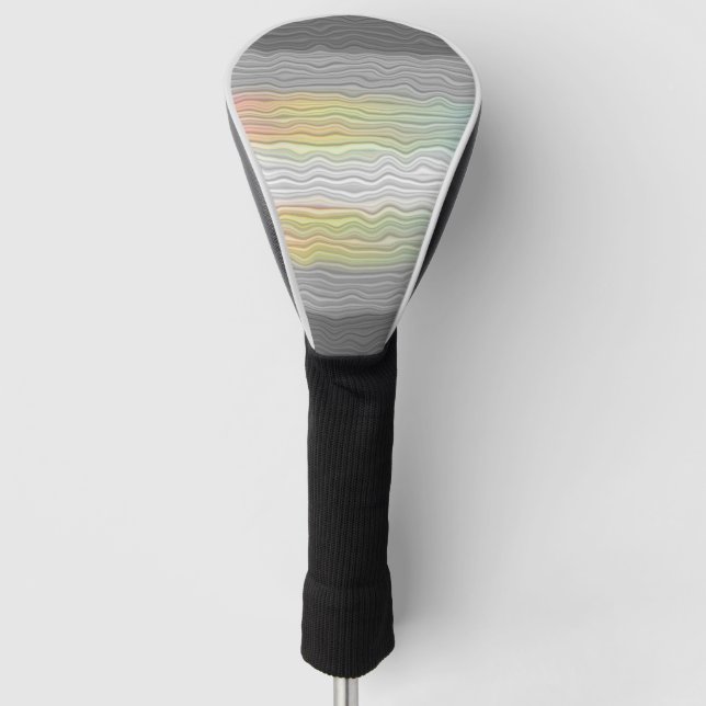 Groovy Boho Trippy Abstract Demifluid Pride Flag Golf Head Cover (Front)