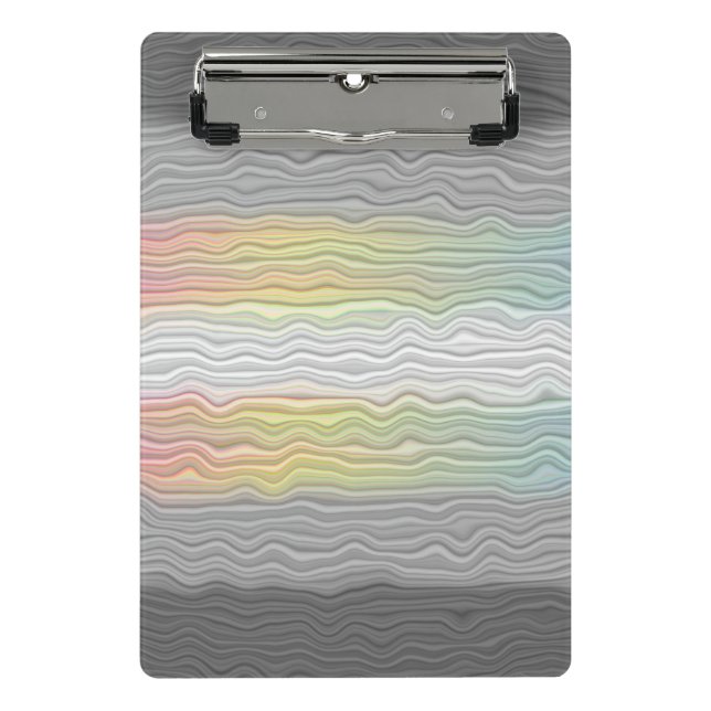 Groovy Boho Trippy Abstract Demifluid Pride Flag Mini Clipboard (Front)