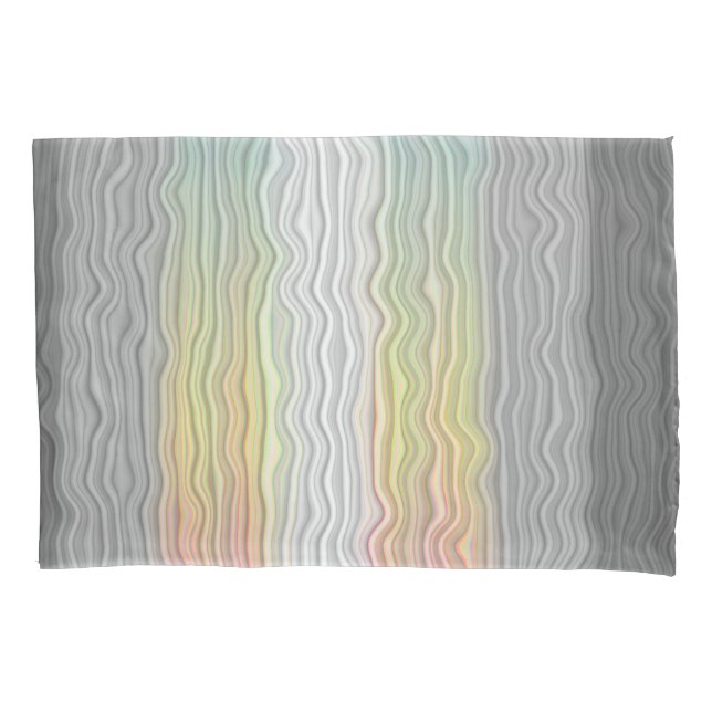 Groovy Boho Trippy Abstract Demifluid Pride Flag Pillowcase (Front-Left)