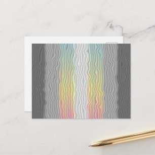Groovy Boho Trippy Abstract Demifluid Pride Flag Postcard
