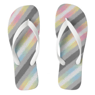 Groovy Boho Trippy Abstract Demifluid Pride Flag Thongs