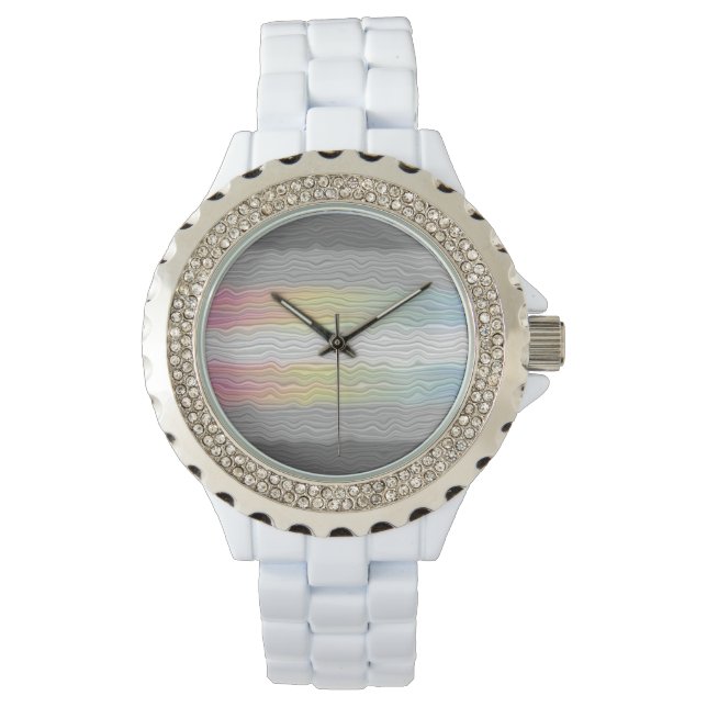 Groovy Boho Trippy Abstract Demifluid Pride Flag Watch (Front)