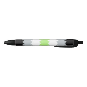 Groovy Boho ZigZag Abstract Agender Pride Flag Black Ink Pen