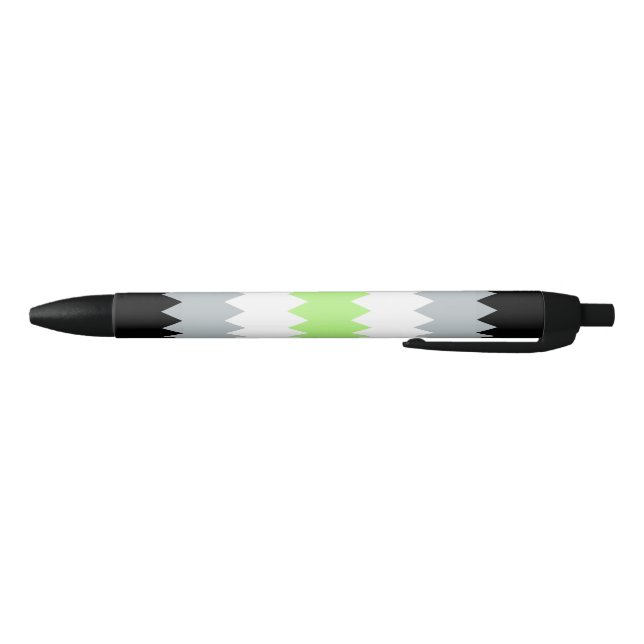 Groovy Boho ZigZag Abstract Agender Pride Flag Black Ink Pen (Bottom)
