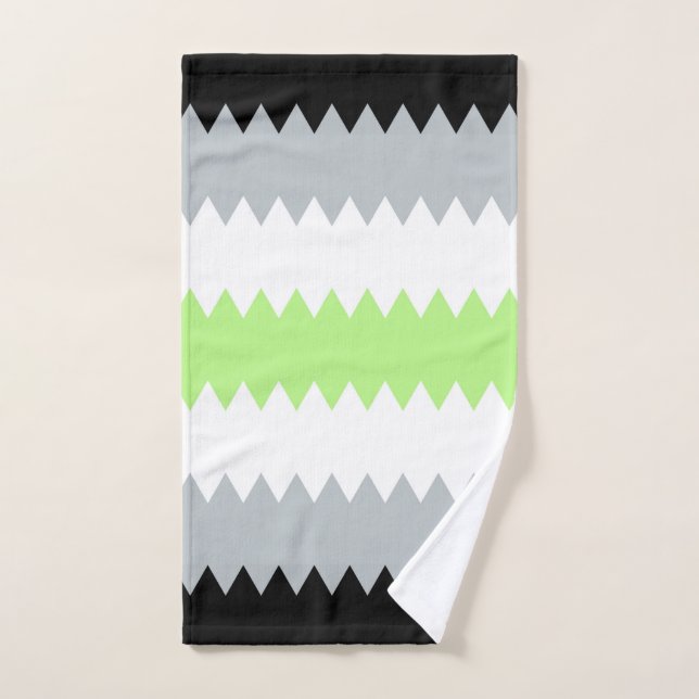 Groovy Boho ZigZag Abstract Agender Pride Flag Hand Towel (Hand Towel)