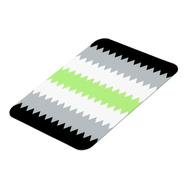 Groovy Boho ZigZag Abstract Agender Pride Flag Magnet (Left Side)
