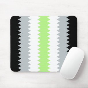 Groovy Boho ZigZag Abstract Agender Pride Flag Mouse Pad