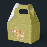 Groovy Bold Green Pink Red Funky  Favour Box<br><div class="desc">Groovy Bold Green Yellow Red Funky</div>