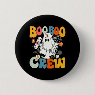 Groovy Boo Boo Crew Nurse Funny Ghost Women Hallow 6 Cm Round Badge