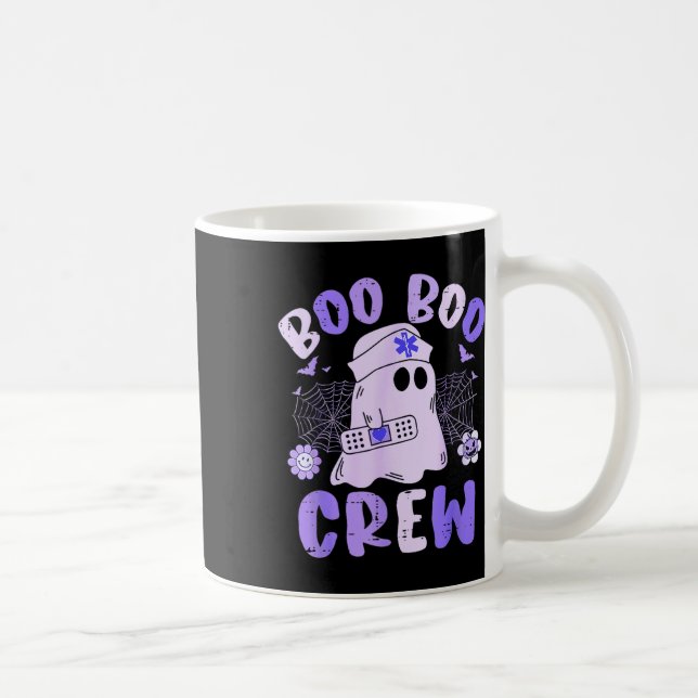 Groovy Boo Boo Crew Nurse Funny Ghost Women Hallow Coffee Mug (Right)