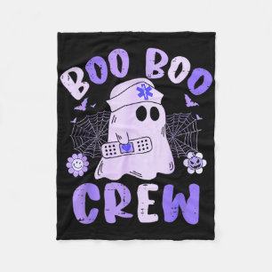 Groovy Boo Boo Crew Nurse Funny Ghost Women Hallow Fleece Blanket