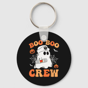 Groovy Boo Boo Crew Nurse Funny Ghost Women Hallow Key Ring