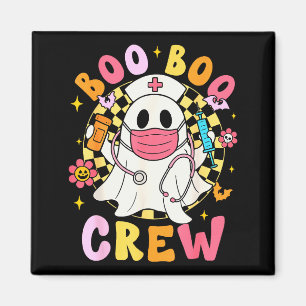 Groovy Boo Boo Crew Nurse Funny Ghost Women Hallow Magnet