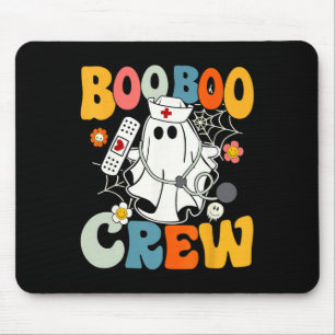 Groovy Boo Boo Crew Nurse Funny Ghost Women Hallow Mouse Pad