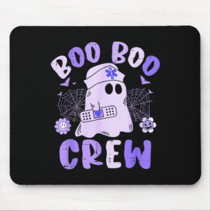 Groovy Boo Boo Crew Nurse Funny Ghost Women Hallow Mouse Pad