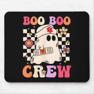 Groovy Boo Boo Crew Nurse Ghost Paramedic Funny Ha Mouse Pad