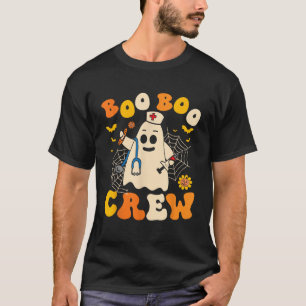 Groovy Boo Crew Nurse Funny Ghost Women Halloween  T-Shirt