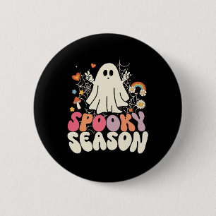 Groovy Boo Ghost Spooky Halloween Costumes Mens K 6 Cm Round Badge