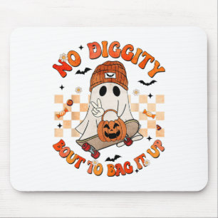 Groovy Boo No Diggity Bout To Bag It Up Halloween Mouse Pad