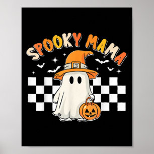 Groovy Boo One Soky Mama First Halloween Birthday Poster