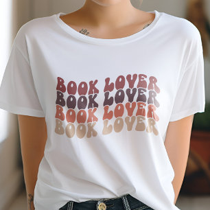 Groovy Book Lover Muted Multicolored Retro T-Shirt