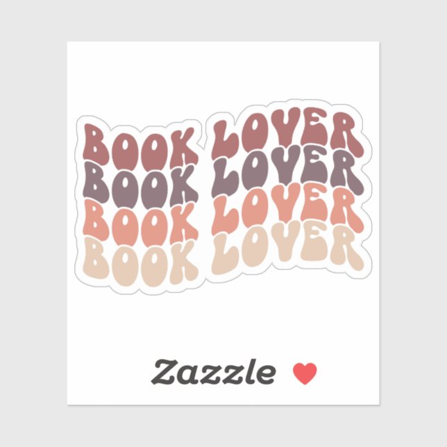 Groovy Book Lover Muted Multicolored Retro Vinyl (Sheet)