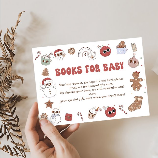 Groovy Books for Baby Christmas Santa Baby Shower  Enclosure Card (Creator Uploaded)