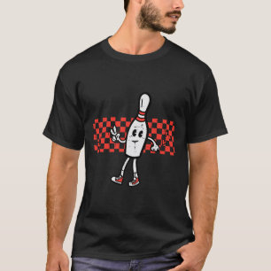 Groovy Bowling Pin Peace Retro Bowler Boys Kids Me T-Shirt