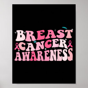 Groovy Breast Cancer Awareness 2023 Breast Cancer Poster