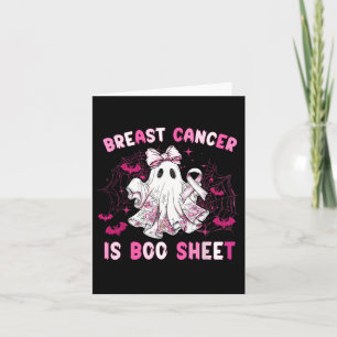 Groovy Breast Cancer Is Boo Sheet Awareness Hallow Card