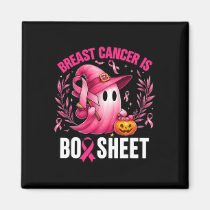 Groovy Breast Cancer Is Boo Sheet Awareness Hallow Magnet