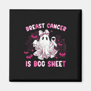 Groovy Breast Cancer Is Boo Sheet Awareness Hallow Magnet