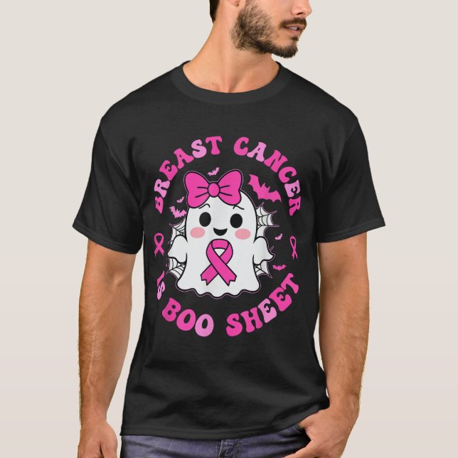 Groovy Breast Cancer Is Boo Sheet Awareness  T-Shirt (Front)