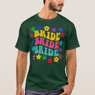 Groovy Bride Retro Bride Trendy Wedding Girls Tri T-Shirt