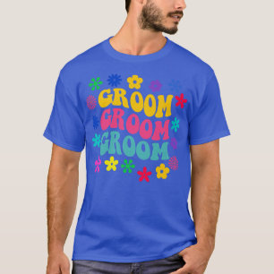 Groovy Bride Retro Groom Trendy Wedding Girls Tri T-Shirt